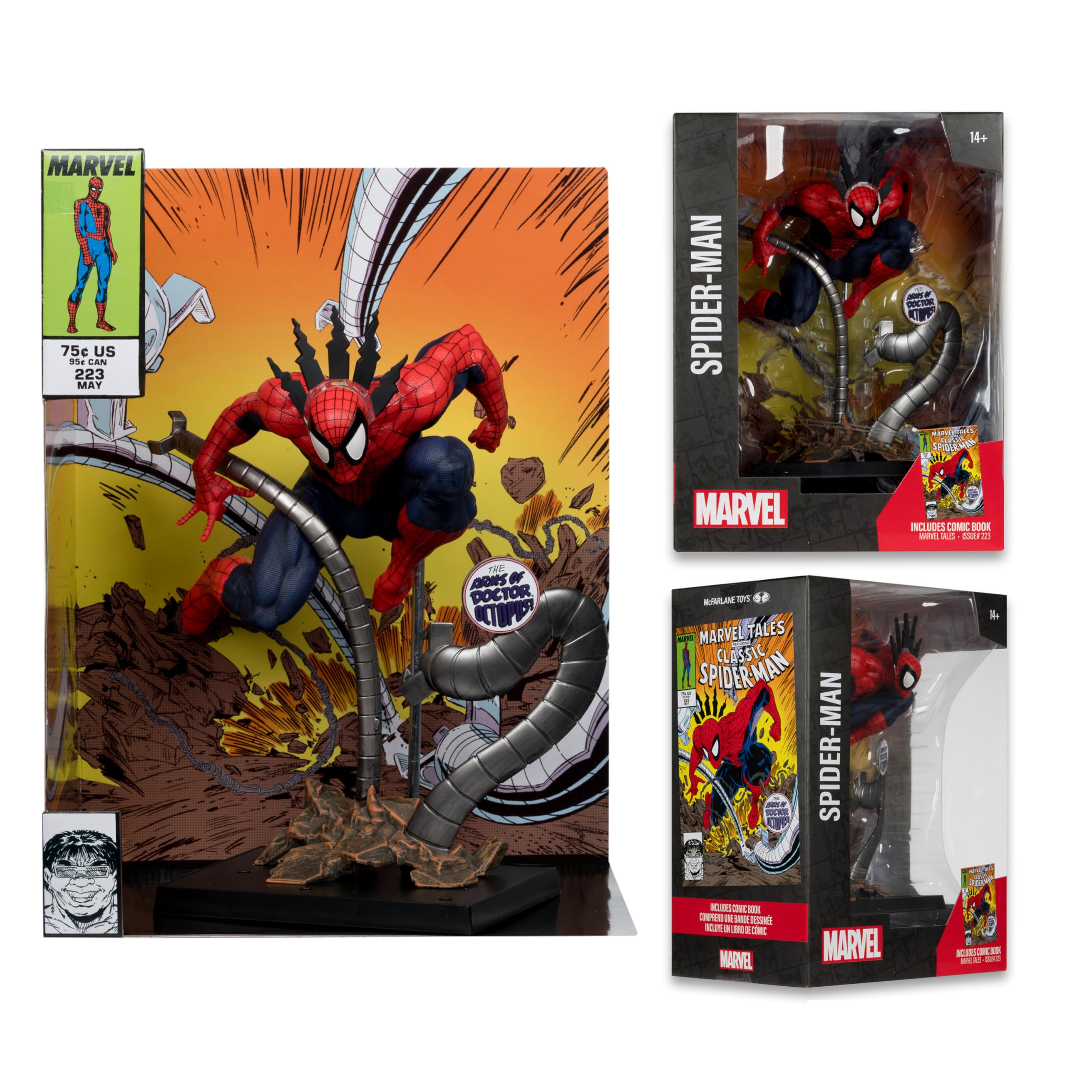 McFarlane Marvel Spider-Man 1:6 figure Tales #223 con fumetto