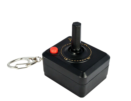 Arcade Story Joystick miniatura Atari portachiavi sonoro 5,5 cm