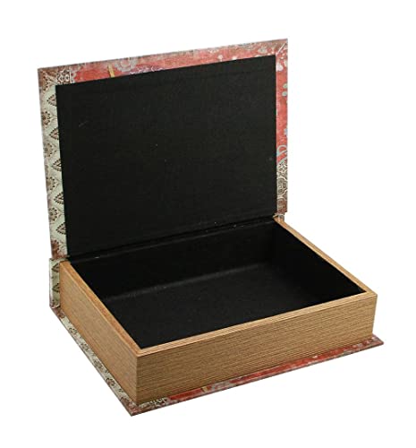Safe Midi scatola libro legno gufo 30x22 cm retro