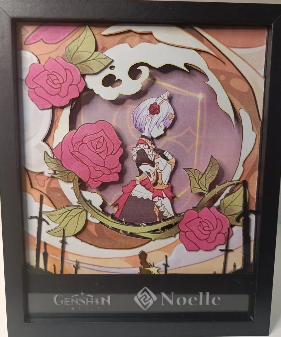 L'Atelier di Zelda Mondi di Luce Noelle lightbox rose rosse