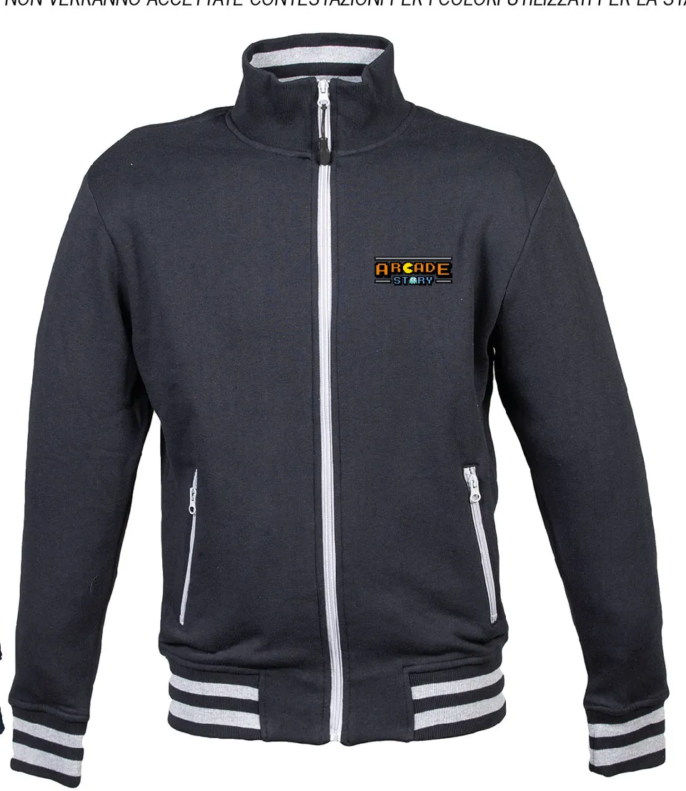 Arcade Story Felpa Cotone Ricamata Logo da Collezione