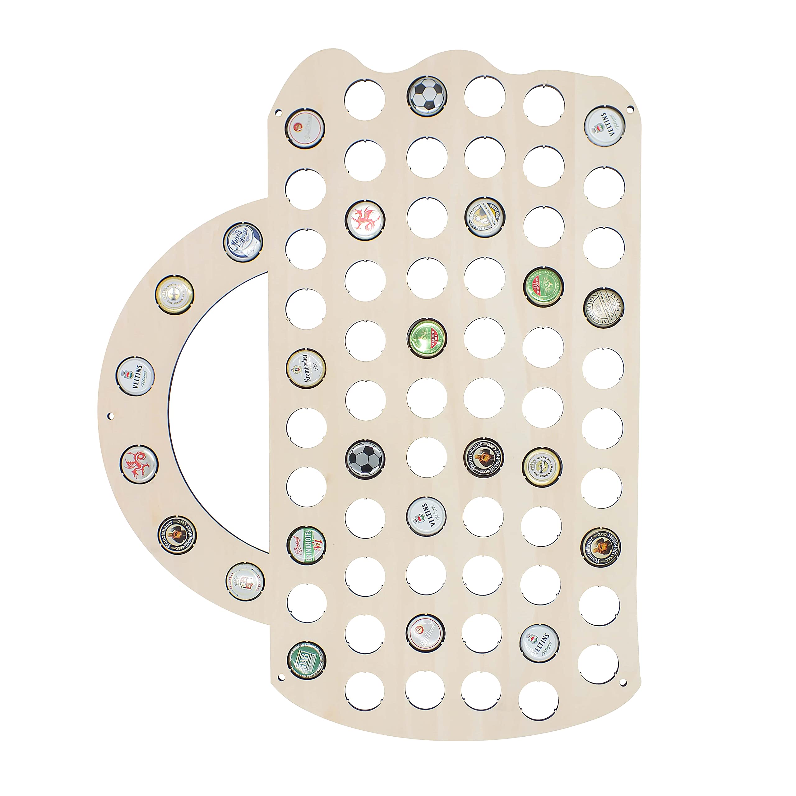 SAFE 36989 Quadro Boccale per 70 Tappi Birra in Legno