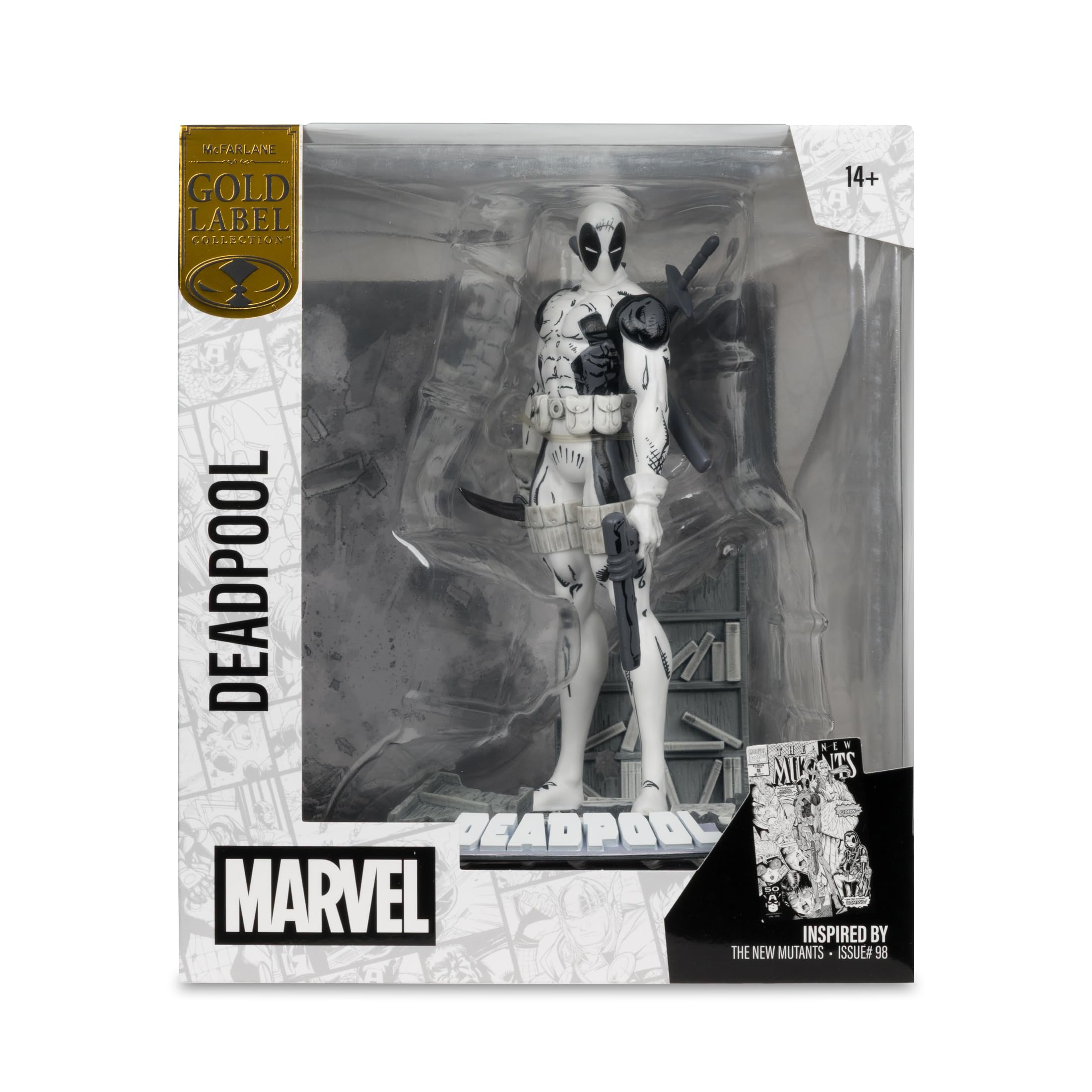 McFarlane Marvel Deadpool Gold Label statua 1:10 New Mutants 98