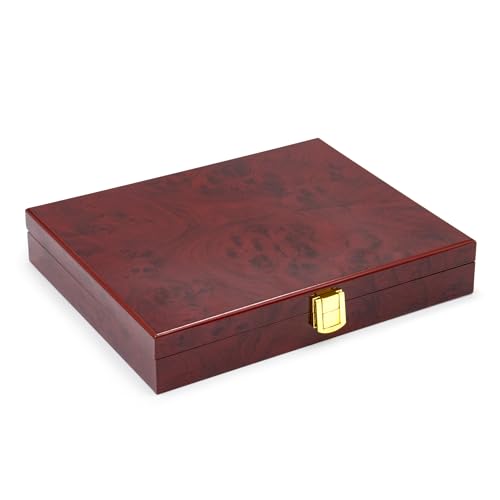 Safe 5797 valigia monete legno 3 vassoi 60 monete 38mm