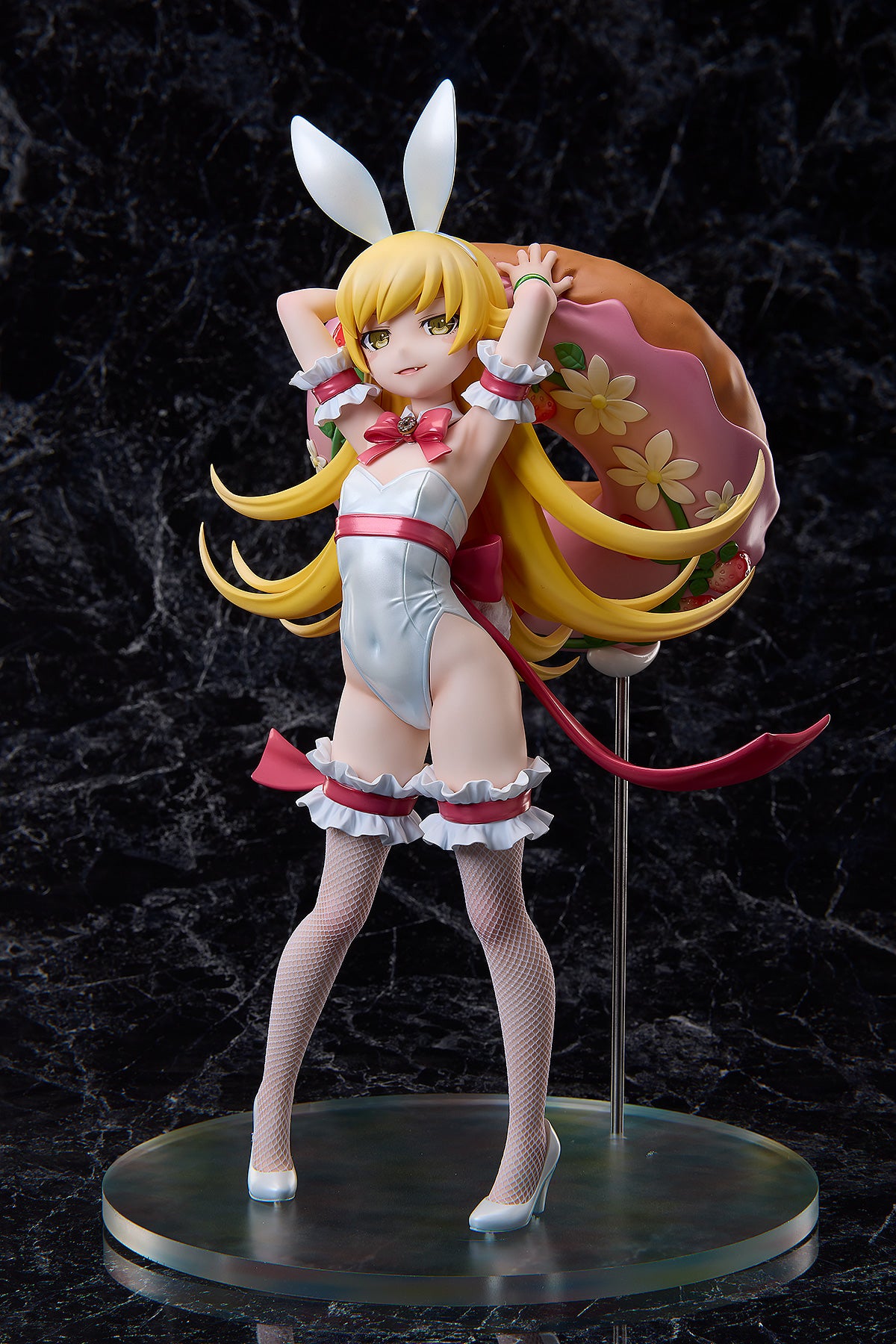 A Dimension Shinobu Oshino Bunny figure 1/4 bianca 35 cm