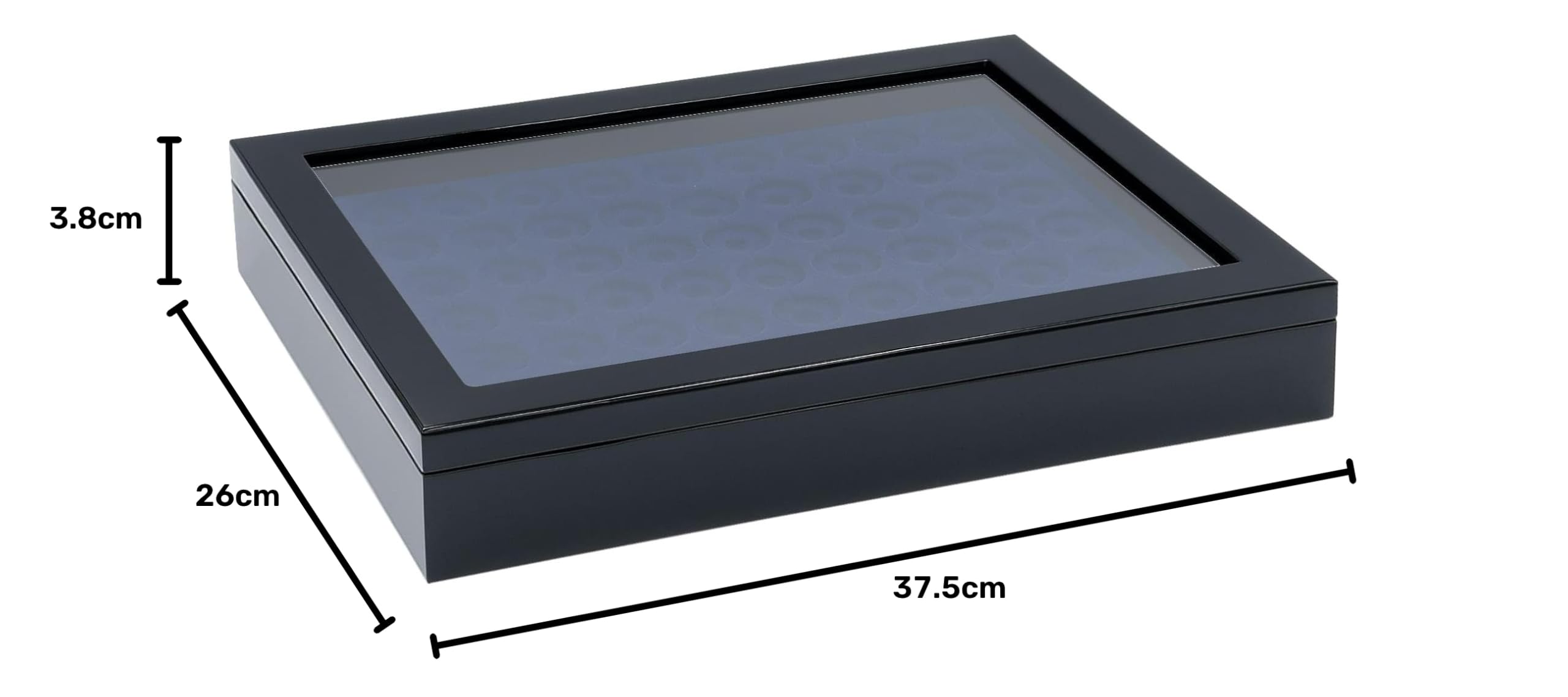 Safe Vitrinen 5925 vetrina capsule 60 posti legno nero 375x260 mm