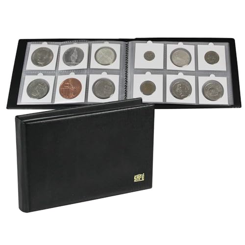 Safe 7834 album monete tascabile 12 fogli 72 posti blu