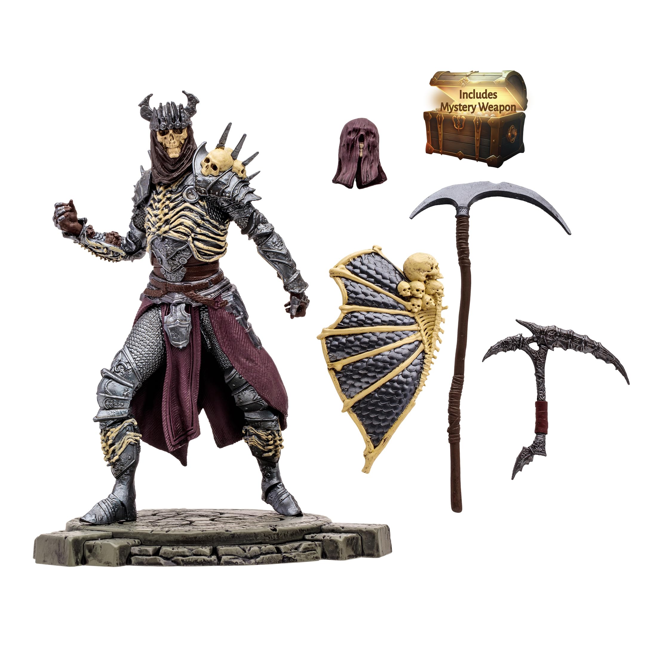 McFarlane Diablo IV Necromante Spirito Osseo figure comune 1:12
