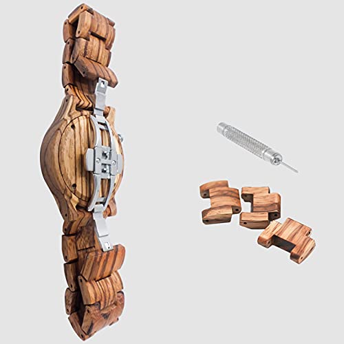 Crown Orologio Legno Uomo Zandel Quarzo 40mm 50g