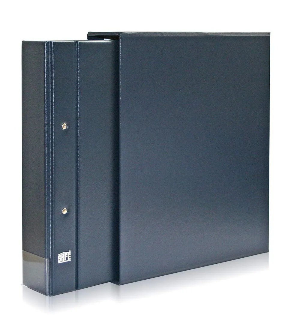 Safe 489 Custodia Album Monete A4 Compatto Blu Scuro