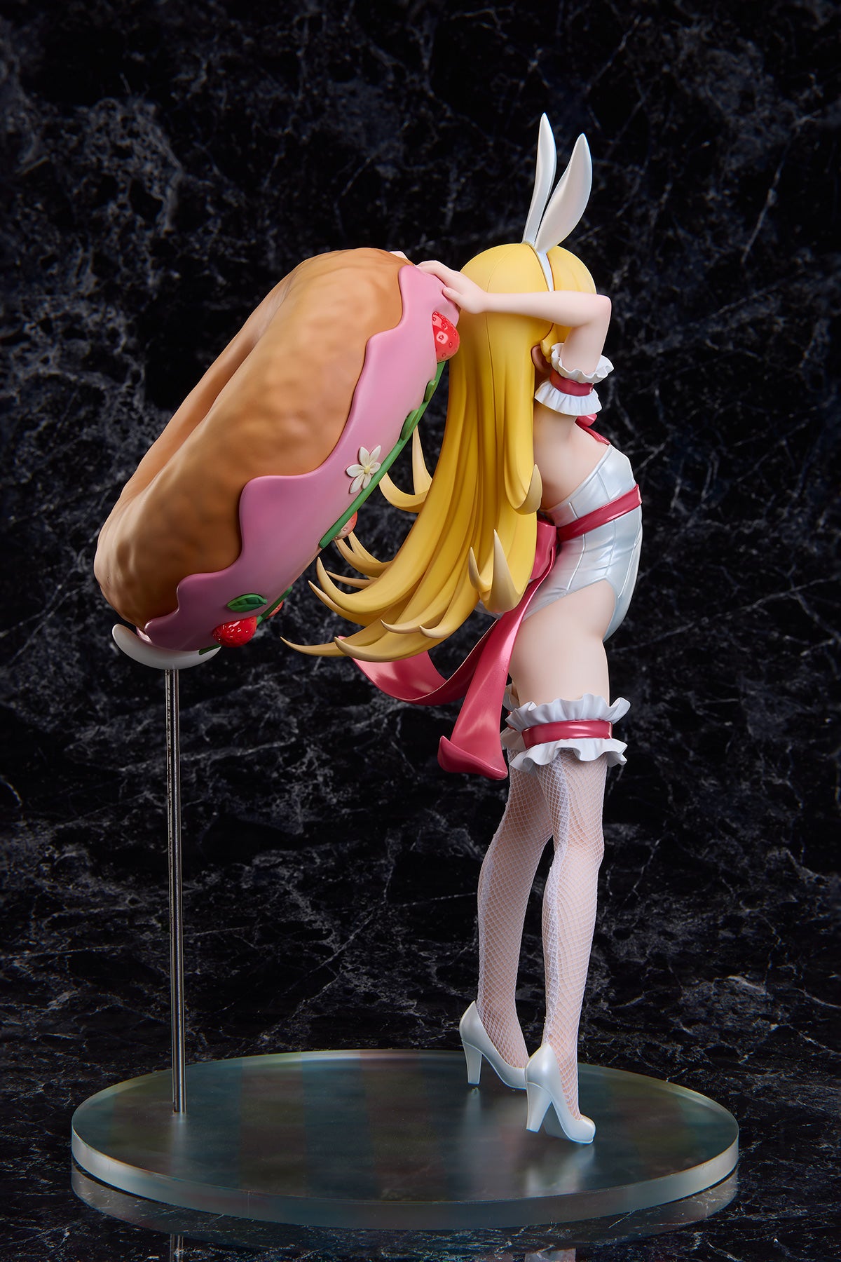 A Dimension Shinobu Oshino Bunny figure 1/4 bianca 35 cm