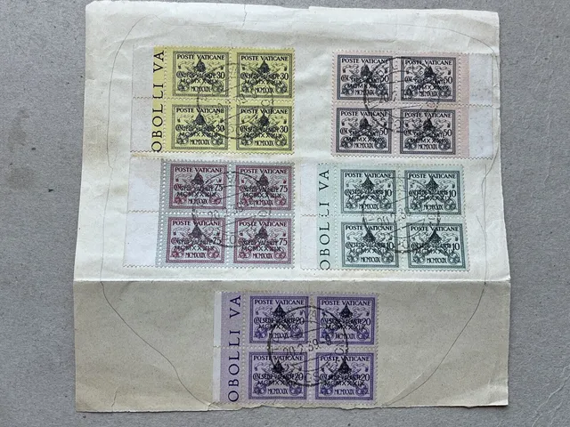 TS Collezionismo Filatelia Vaticano 1939 Foglietto Sede Vacante Primo Giorno