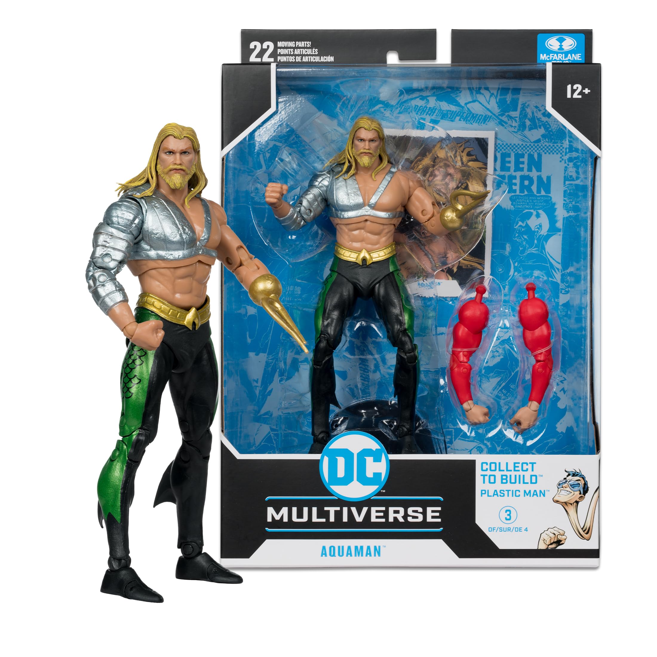 McFarlane DC Multiverse Aquaman JLA action figure 7" tridente