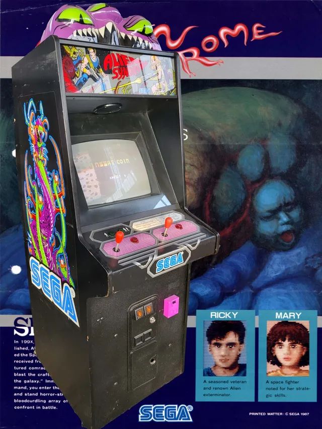 Arcade Story Arcade Alien Syndrome cabinato arcade 2 giocatori