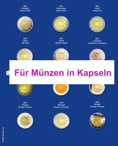 SAFE Sammelsysteme 7302-19 Foglio 2 Euro 2015 per Capsule