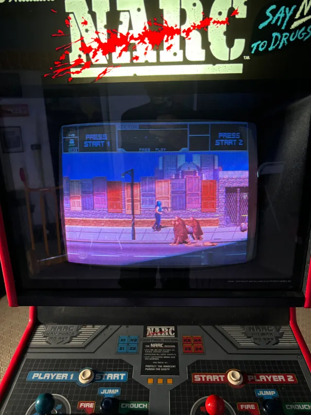Arcade Story Arcade NARC Cabinato Arcade Williams 1988