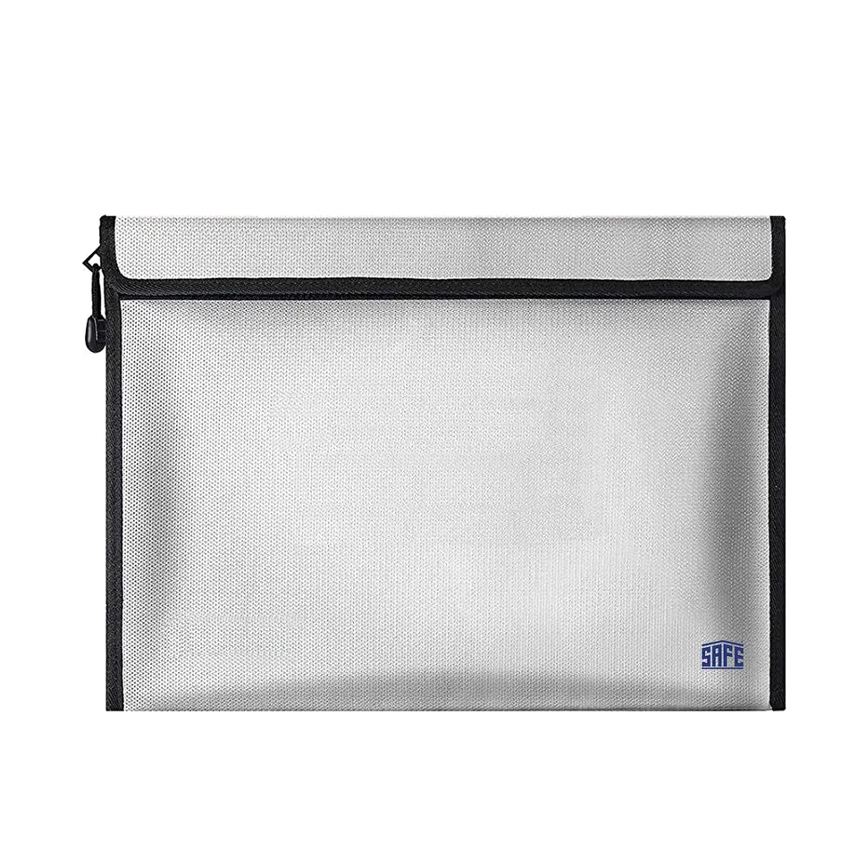 Safe Praktisches borsa portadocumenti ignifuga grigia 38,5x28,5