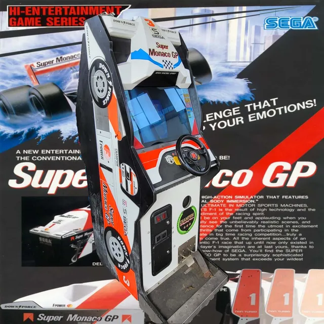 Arcade Story Super Monaco GP cabinato guida arcade