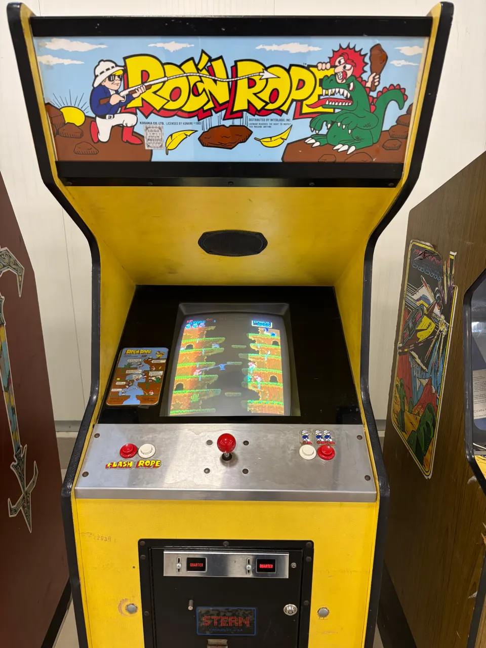 Arcade Story Roc'n Rope cabinato arcade verticale 1983