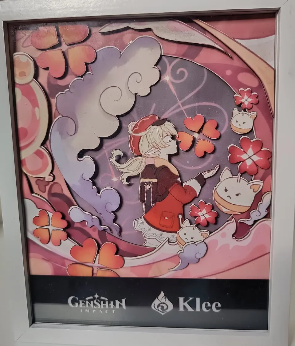 Mondi di Luce Genshin Impact Klee Lightbox LED Rosa