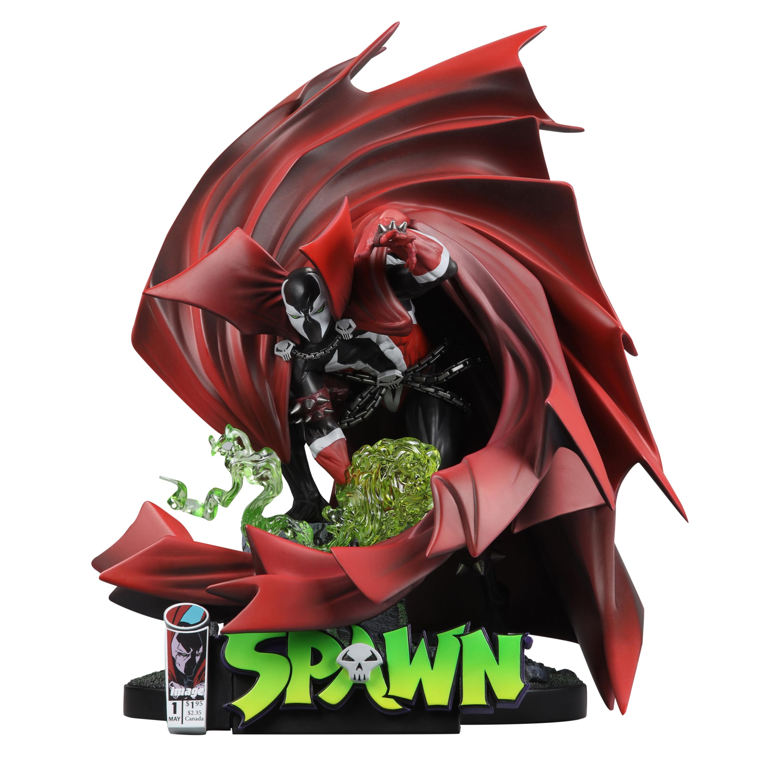 McFarlane Spawn #1 statua resina 1:10 nero bianco rosso 25cm