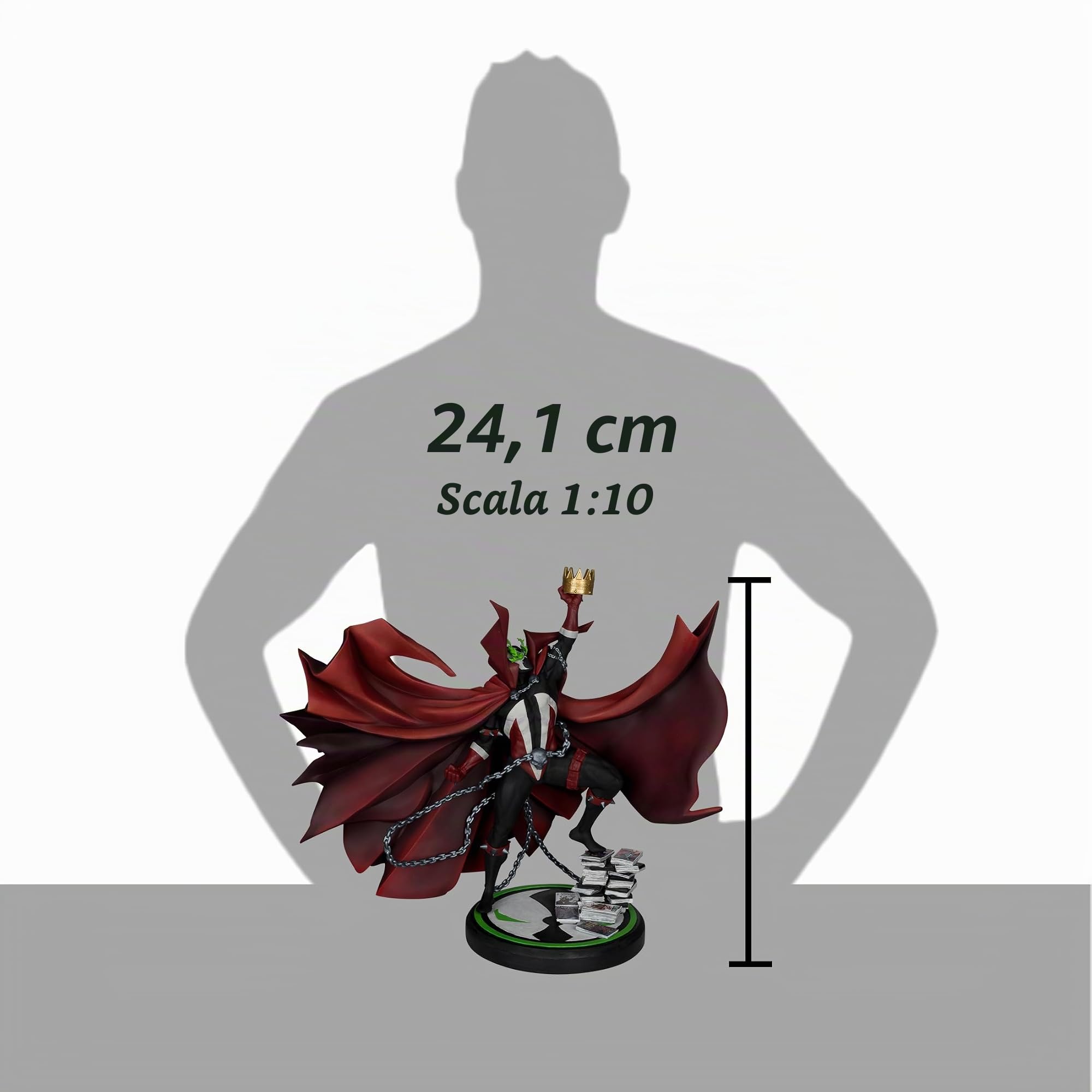 McFarlane Spawn 301 Statua Resina 1:10 Nero Bianco Rosso