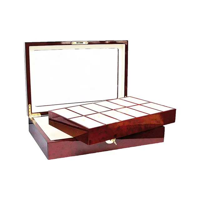 Safe Uhren Schmuck 260 scatola orologi legno 12 posti mogano