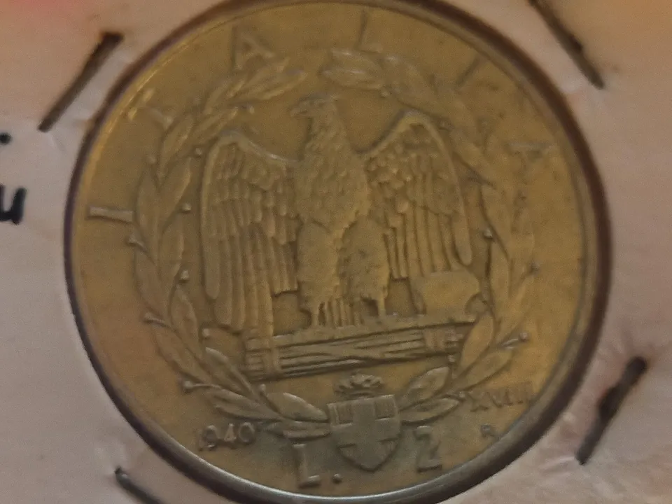 Regno D'Italia 2 Lire 1940 Moneta SPL Non Magnetica da collezione