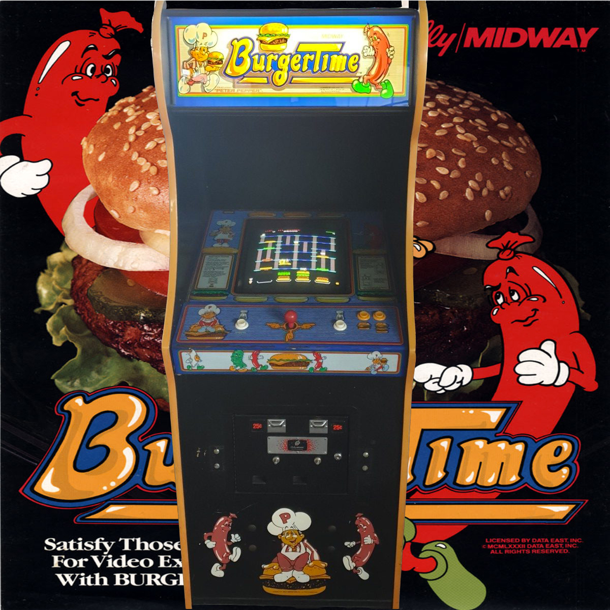 Arcade Story Arcade BurgerTime 1982 cabinato Data East Pepper