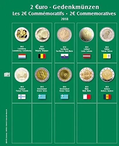 SAFE Premium foglio monete 2 euro 2018 7341-22