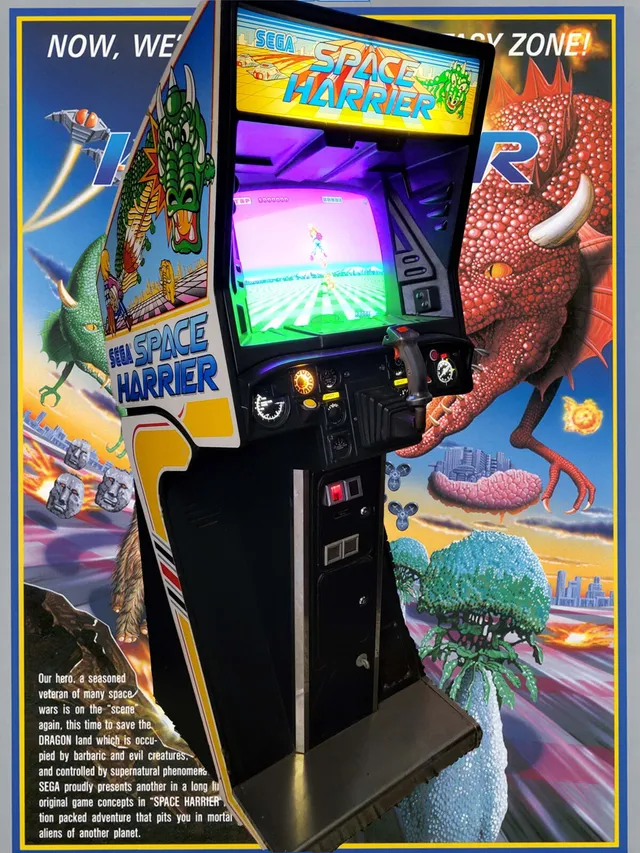 Arcade Story Sparatutto Space Harrier SEGA cabinato arcade 1985