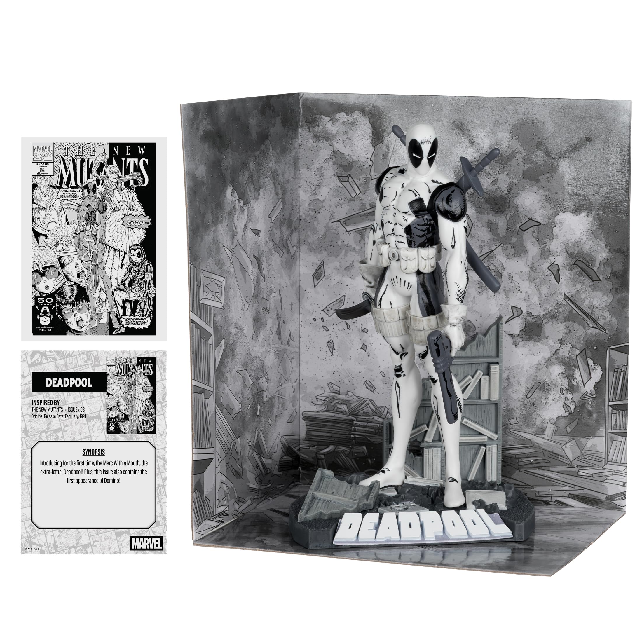 McFarlane Marvel Deadpool Gold Label statua 1:10 New Mutants 98