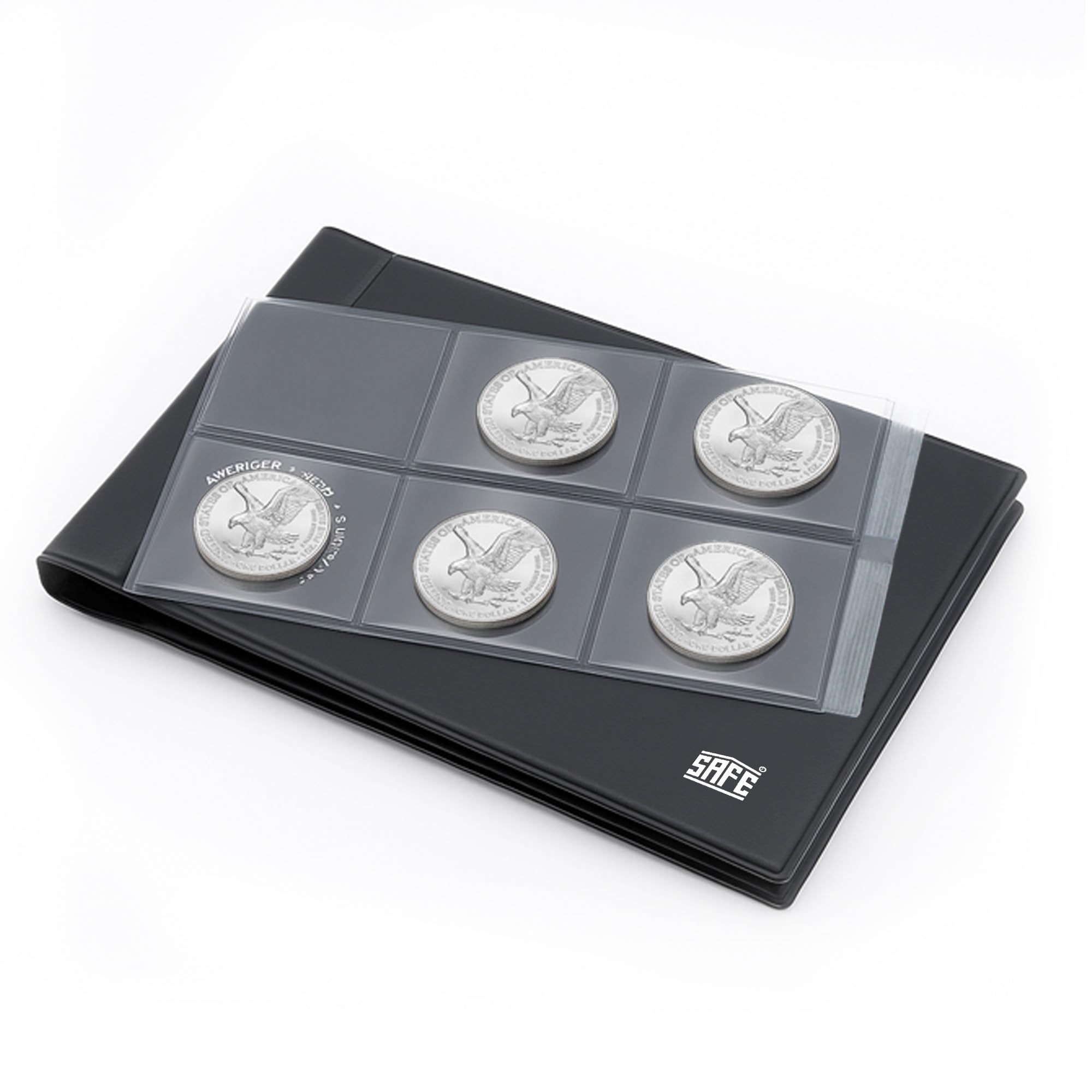Safe 814 album monete 72 scomparti 50x50 mm blu