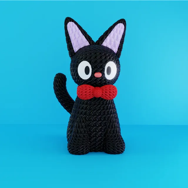 L'Atelier di Zelda Stampe Incantate Jiji Crochet statuetta PLA