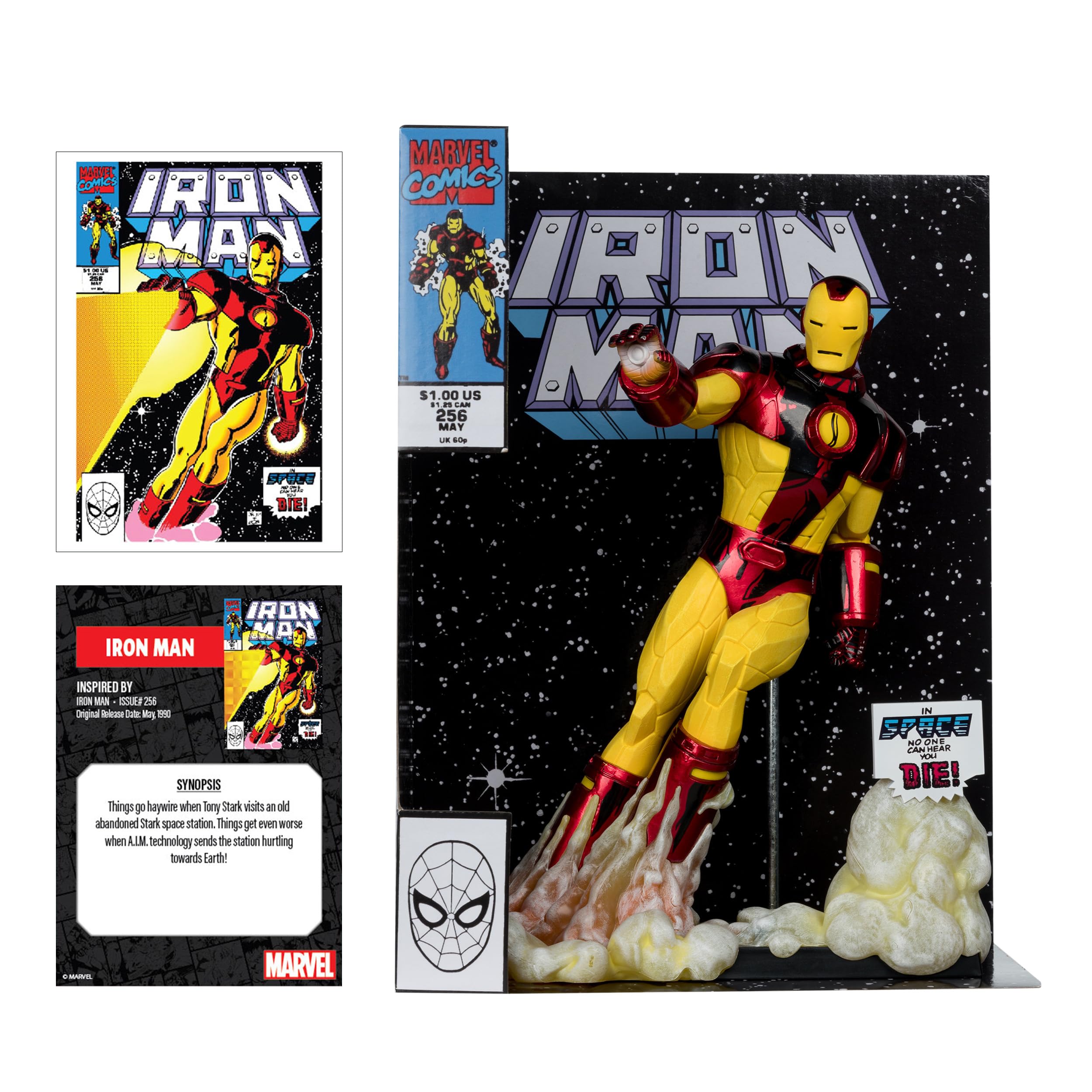 McFarlane Marvel Iron Man #256 statua 1:6 con scena e fumetto