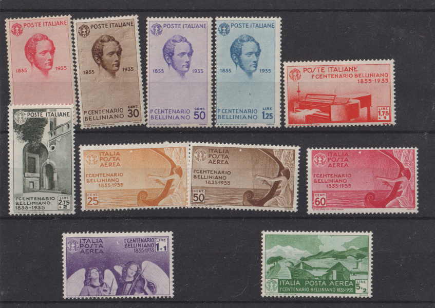 Italia Regno 1935 Bellini serie completa MH/MNH francobolli firmati