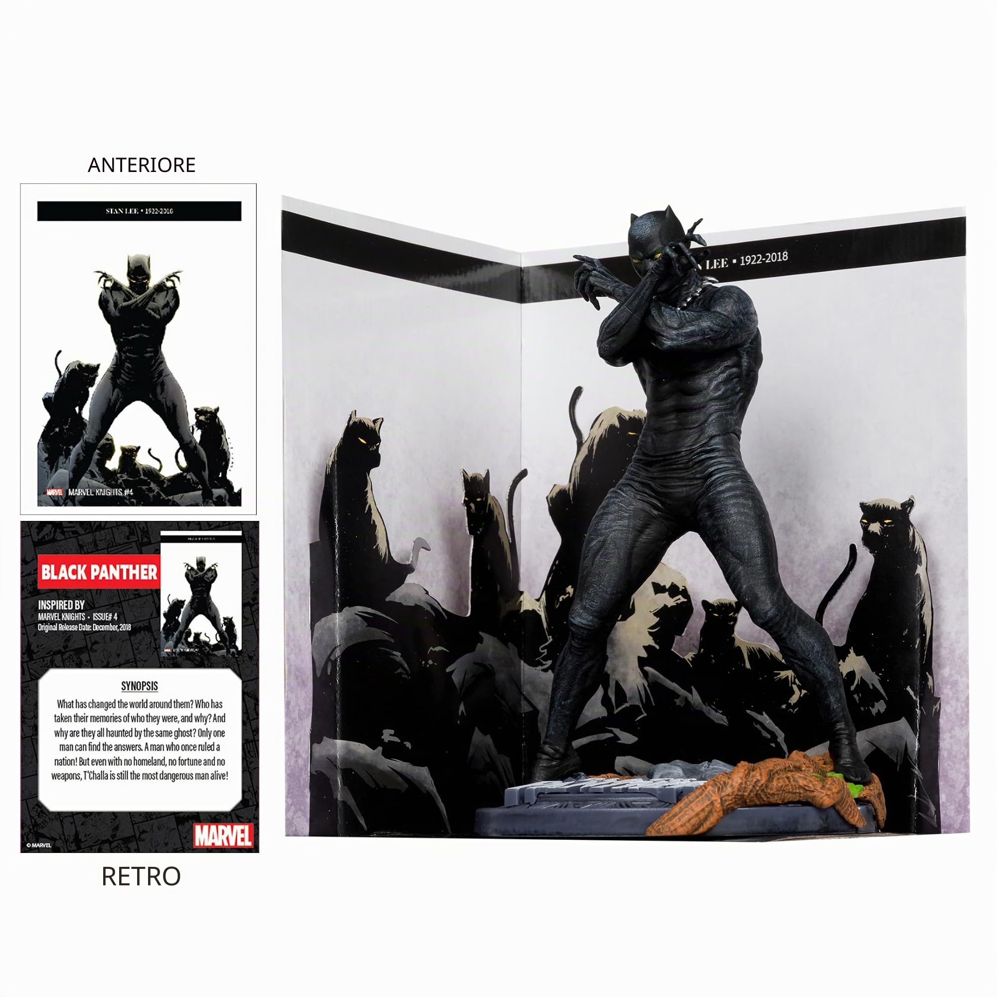 McFarlane Marvel Black Panther Knights #4 statua 1:10 con scena
