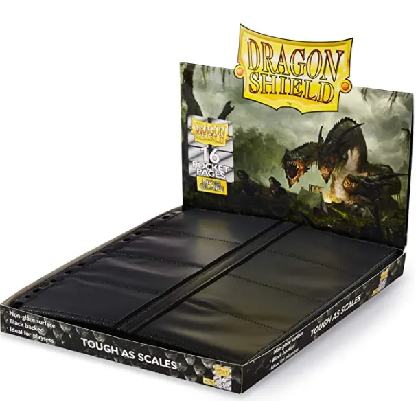 Dragon Shield Pocket Pages 16-Pocket Clear Center Loader 50 Fogli