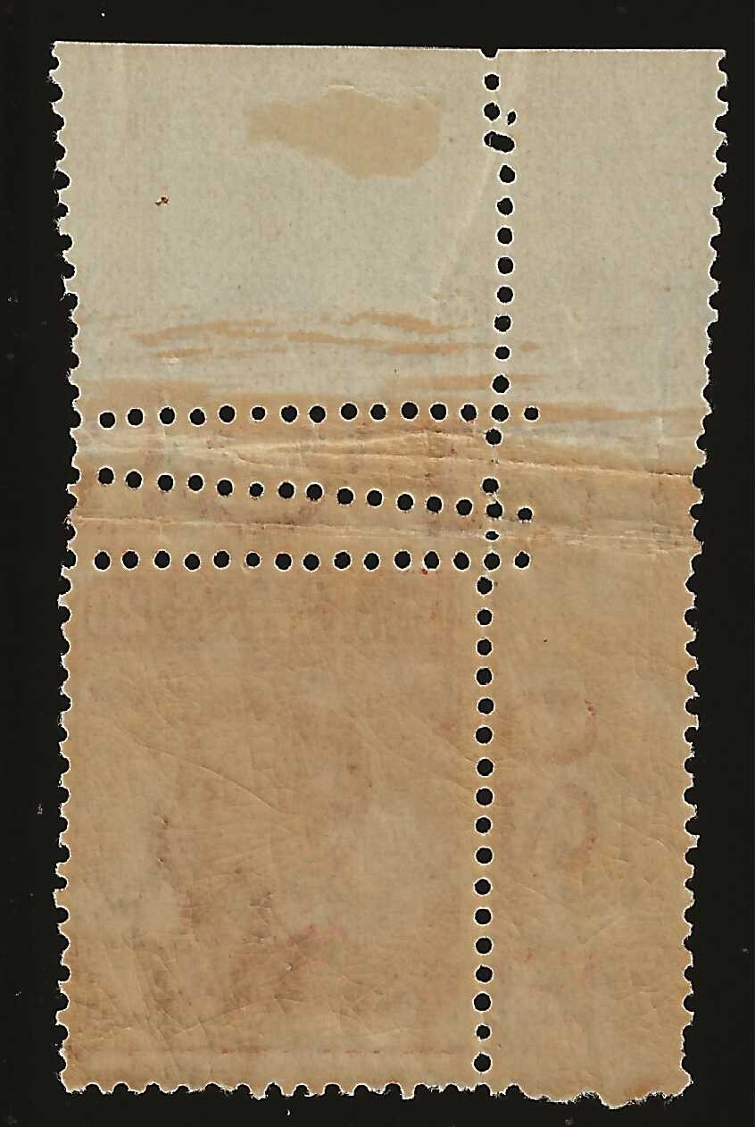 TS Collezionismo Filatelia Michetti 20 c. 1917 angolo foglio francobollo