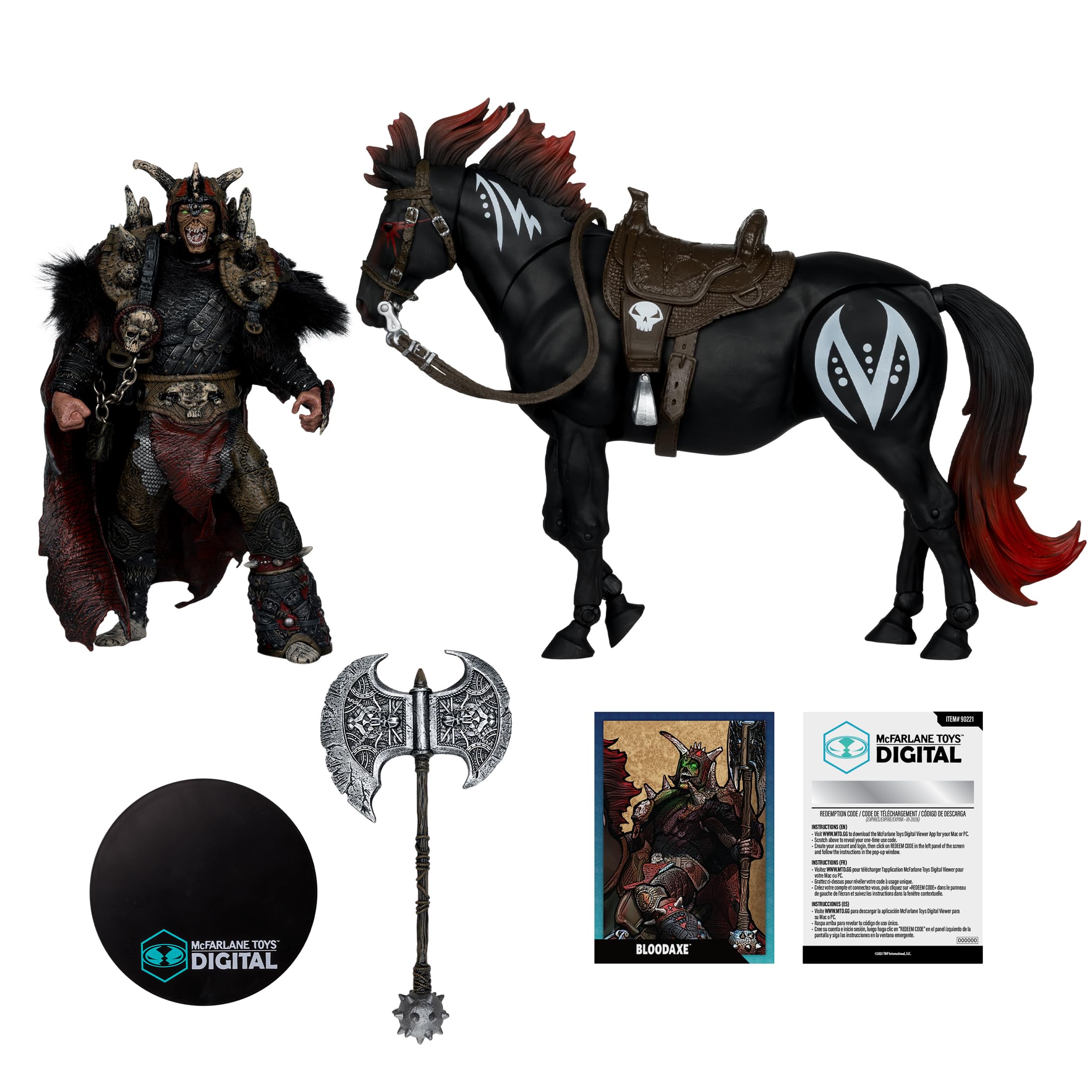 McFarlane Spawn Bloodaxe con cavallo action figure 17,8 cm 2-pack