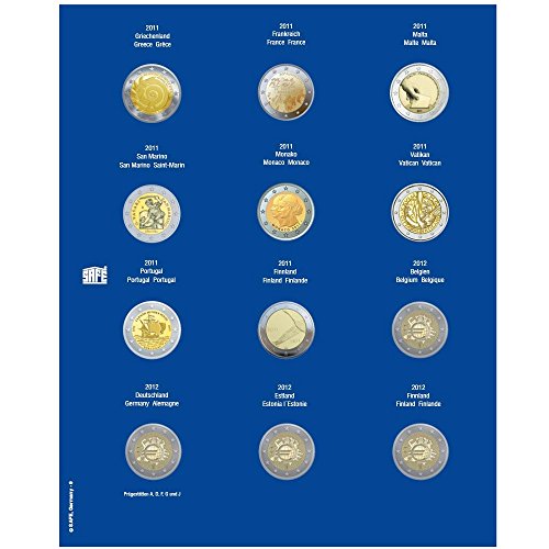SAFE 7302-10 Foglio 2 Euro Capsule 2012 per Album TOPset