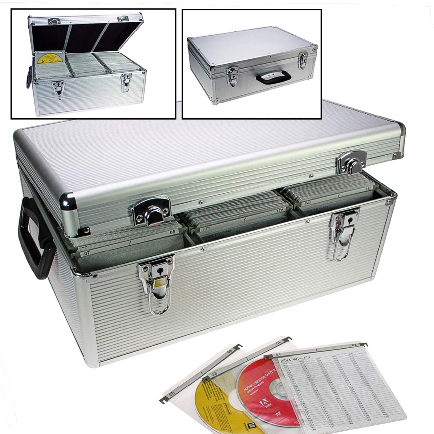 Safe 216 Valigetta Alluminio 510 CD DVD con Serratura
