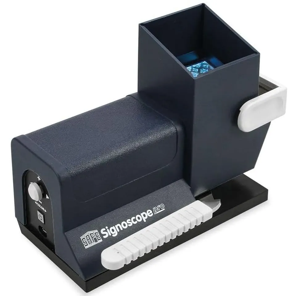 SAFE Signoscope Pro filigranoscopio francobolli 9 LED 8 colori