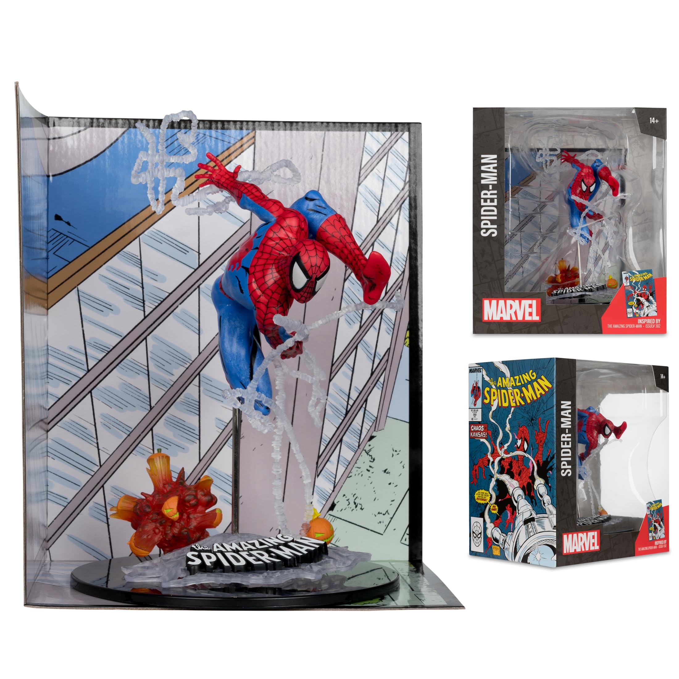 McFarlane Marvel Spider-Man 1:10 Statua #302 con Scena base
