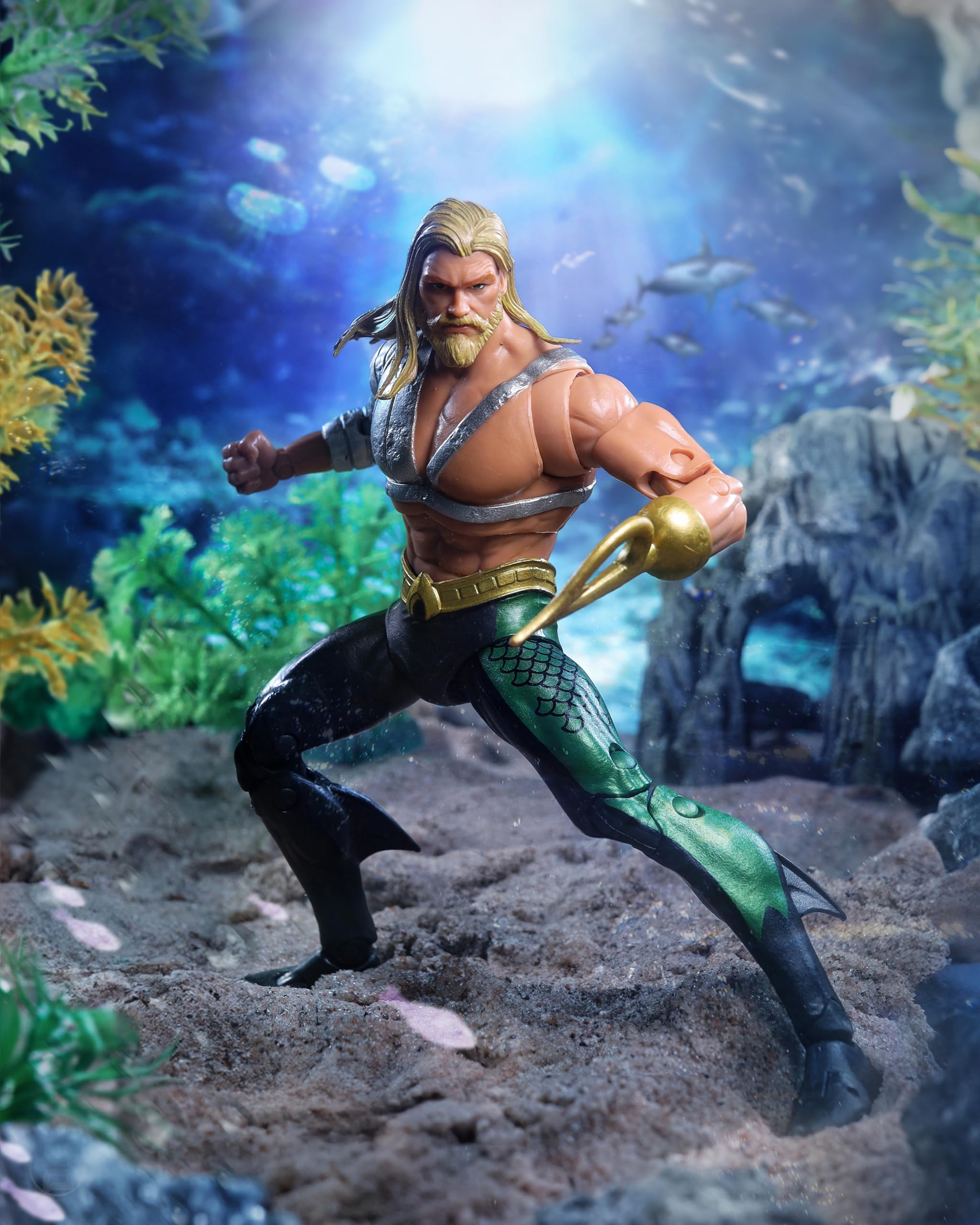 McFarlane DC Multiverse Aquaman JLA action figure 7" tridente
