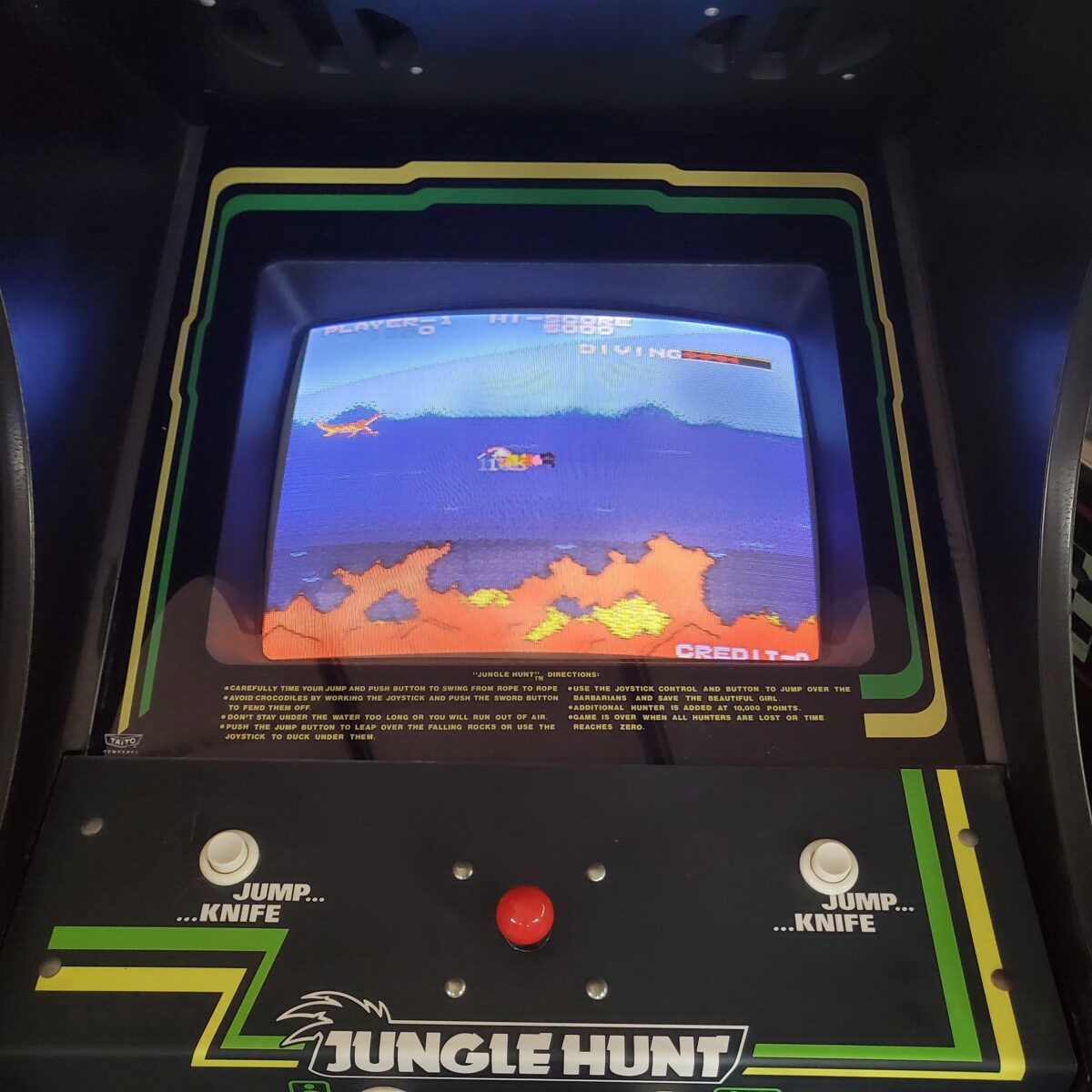 Arcade Story Arcade Jungle Hunt Taito 1982 cabinato avventura