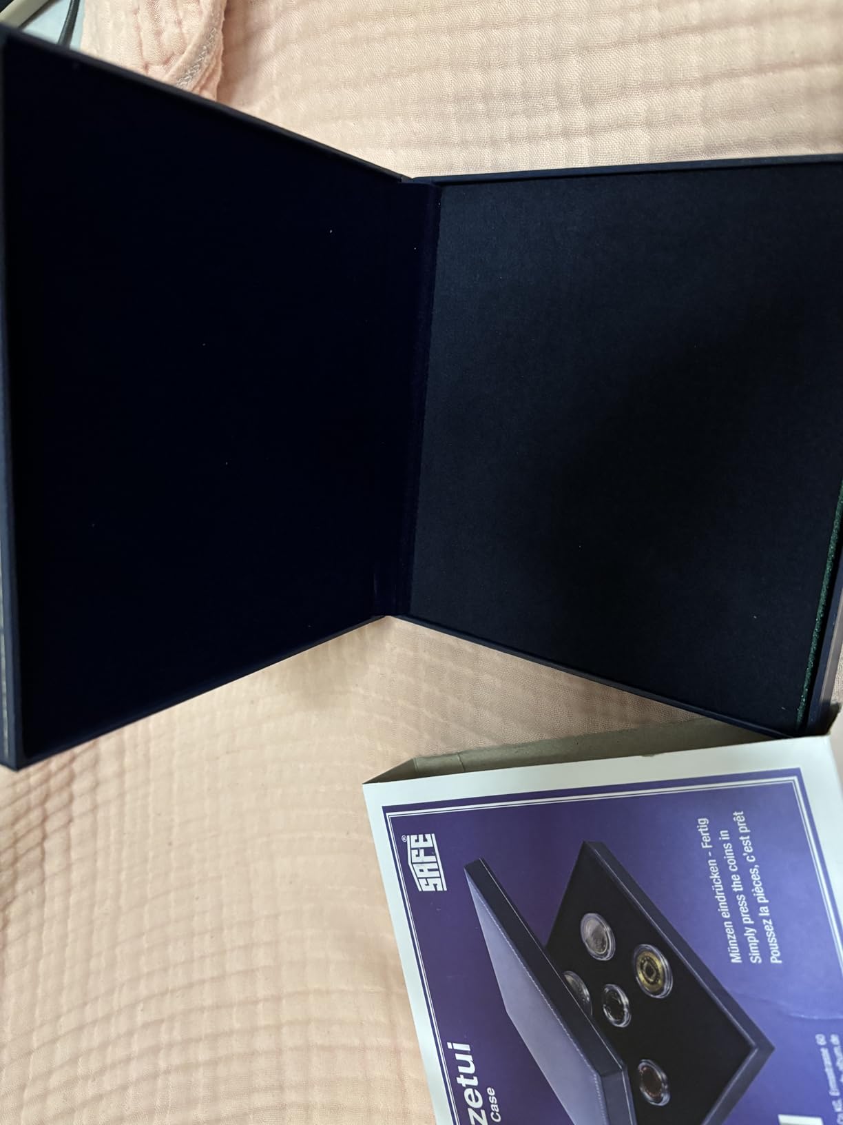 Safe 7917 astuccio blu 5 monete 160x160x35 mm capsule