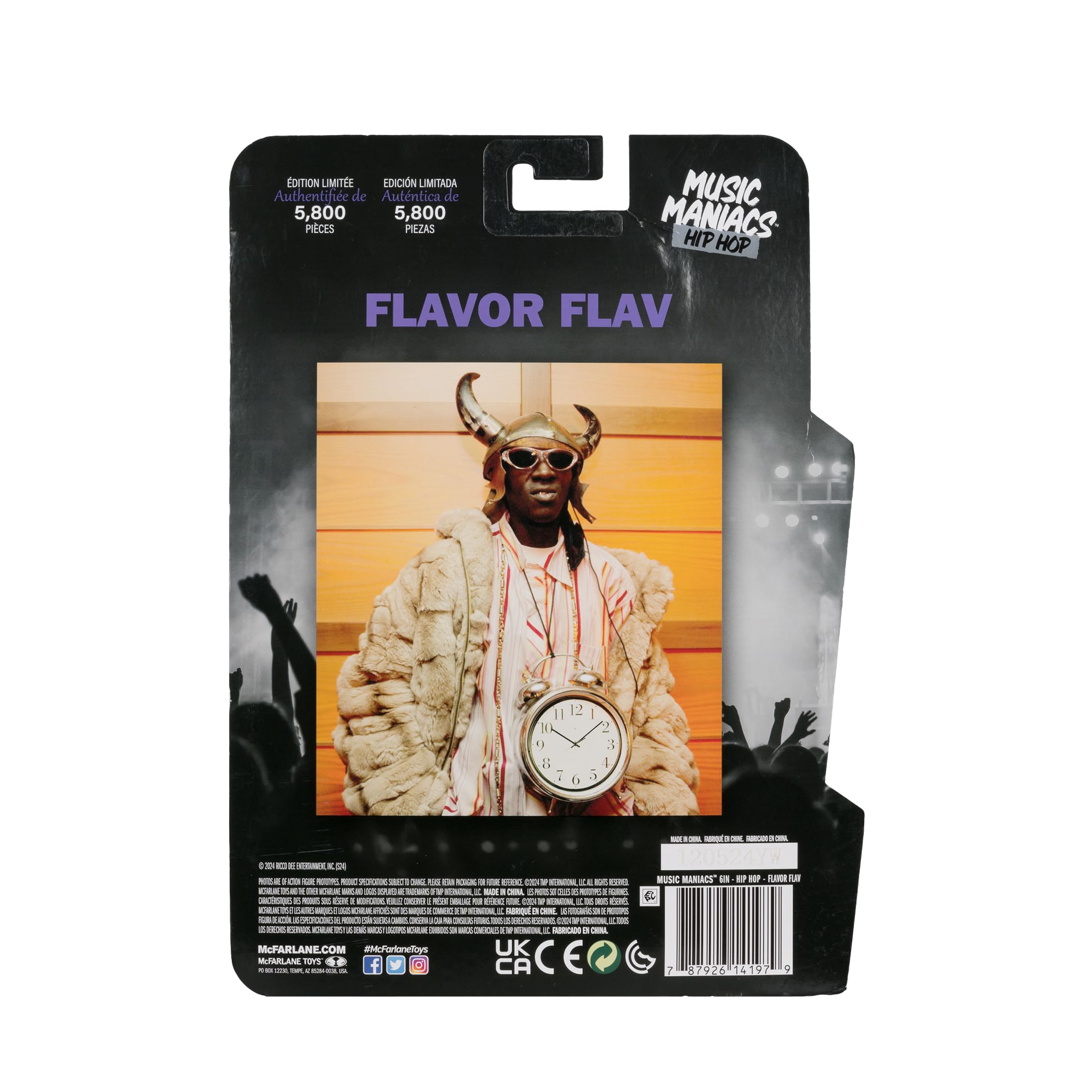 McFarlane Music Maniacs Flavor Flav action figure 15,2cm microfono