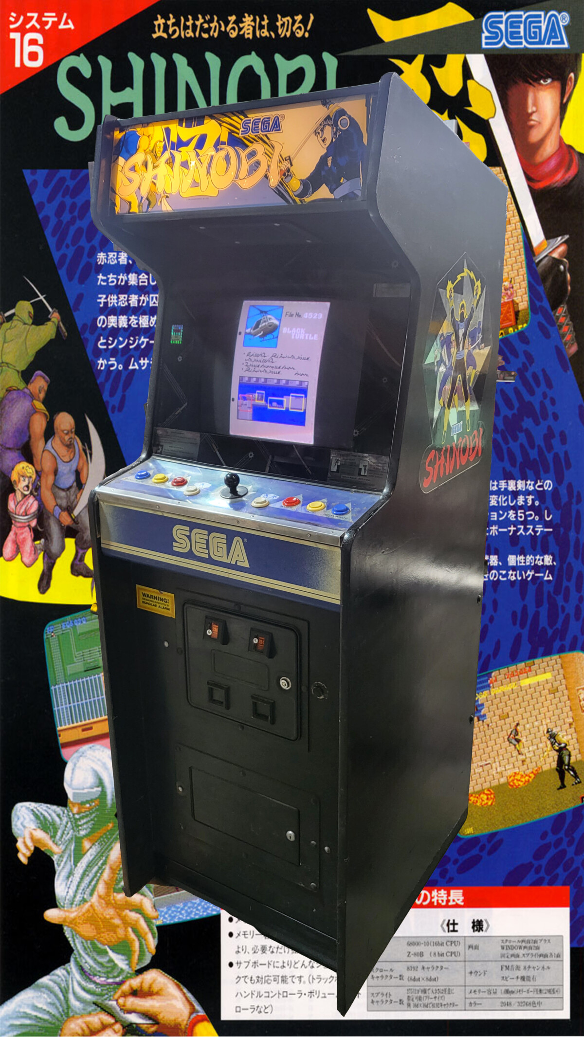 Arcade Story Leggende Arcade Shinobi SEGA cabinato ninja