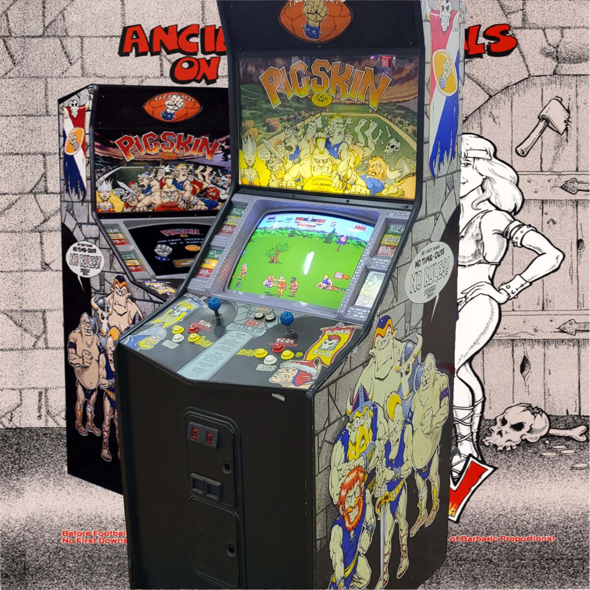 Arcade Story Arcade Pigskin 621 D.C. cabinato football medievale